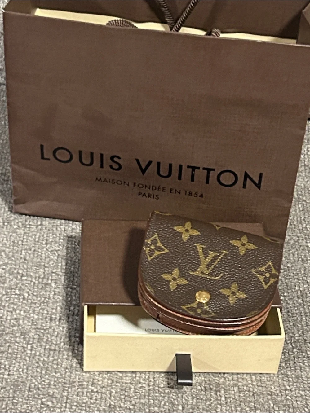 VTG LOUIS VUITTON Porte Monnaie Gousset  Coin Case ⚜️
